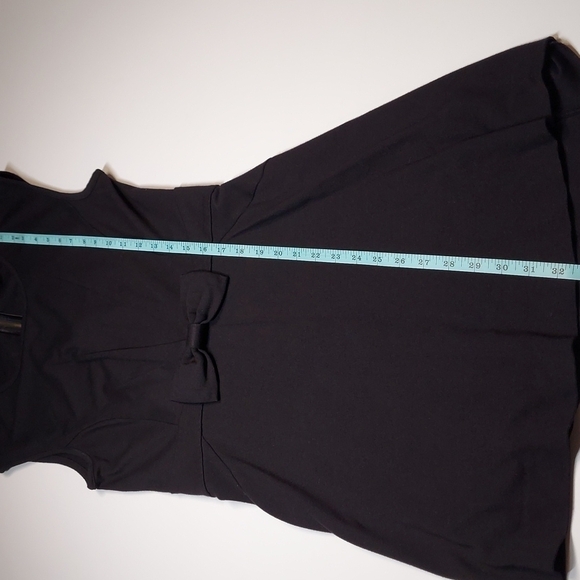 TED BAKER Aruna black bow embellished pleated Fit and Flare Dress Size 2 - Picture 10 of 12